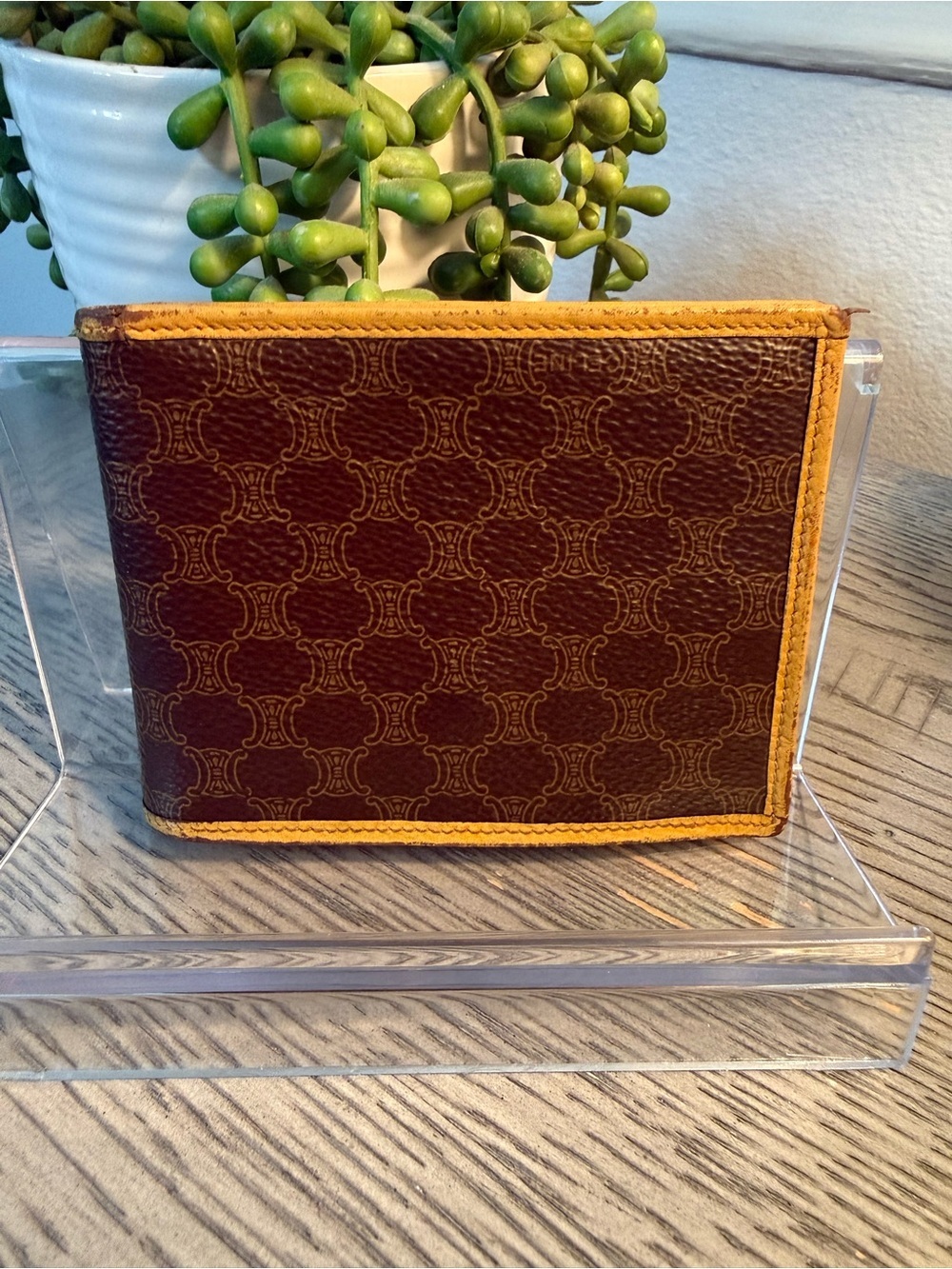 Celine Vintage Paris Macadam Bifold Wallet Made in Italy 🇮🇹
